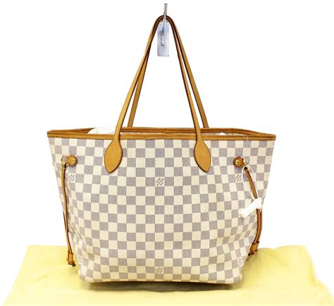 fake louis vuitton neverfull mm damier azur|damier neverfull mm price.